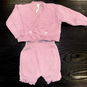3-6M Sweater Set Lavender